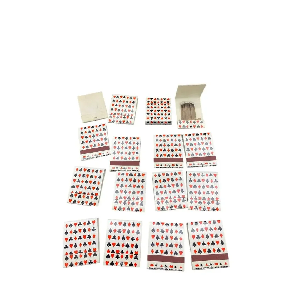 Vintage Matches Playing Card Suits Clubs Spades Diamonds Hearts! - Picture 1 of 5